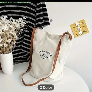 Casual Canvas Bucket Bag